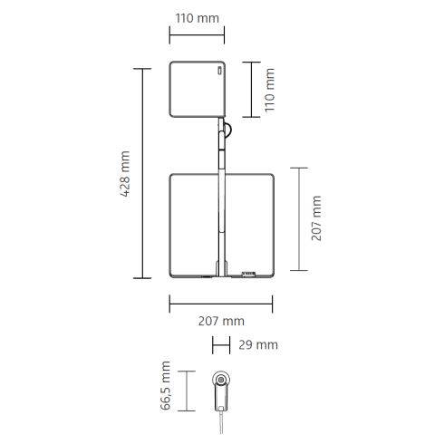 Roxxane Leggera 101 CL SET LED-Stehleuchte 2700K, weiß