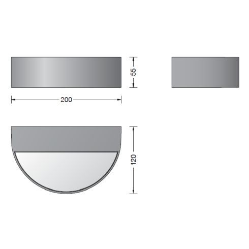 33325K3 LED-Wandleuchte, grafit