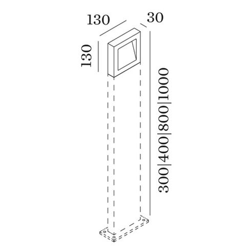 FIFTY FIFTY 1.0 LED-Pollerleuchte, anthrazitgrau