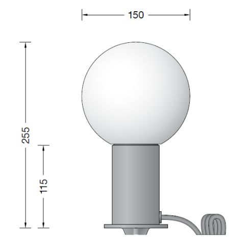 84918K3 - BEGA UniLink Ortsveränderliche Gartenleuchte, grafit