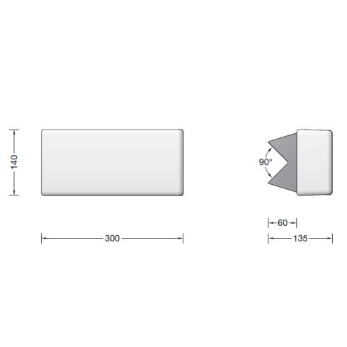 66965K3 ECKLEUCHTE Wand-/ Deckenleuchte - Lichtbaustein®