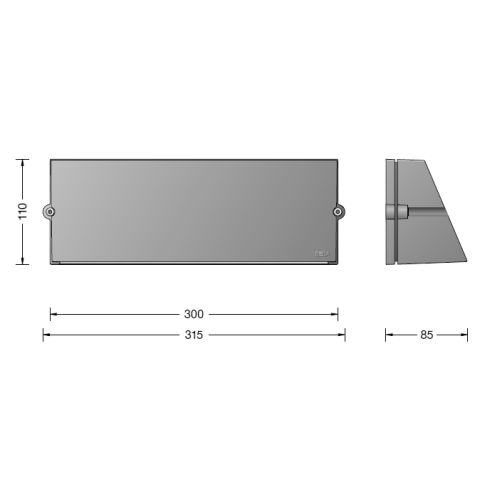 24374 LED-Wandleuchte, grafit
