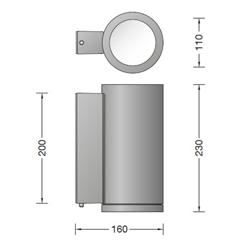 66655K3 LED-Wandleuchte, grafit
