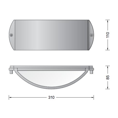 31051K3 LED-Wandleuchte, grafit