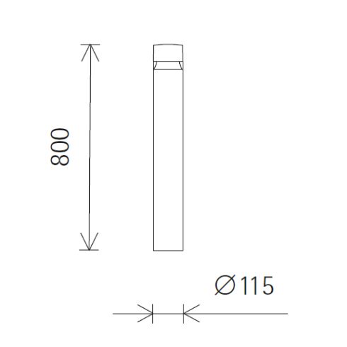 33264.000 CASTOR LED-Pollerleuchte - Bodenfluter