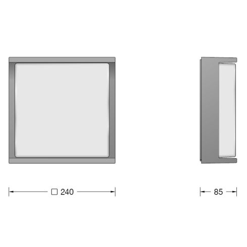 24071K3 LED-Wandleuchte, grafit