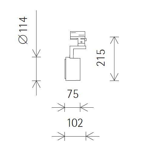 71651.000 PARSCAN schwarz LED-Strahler für ERCO-3-Ph.-System