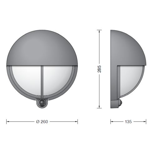 24347WK4 LED-Wandleuchte mit PIR-Sensor, weiß