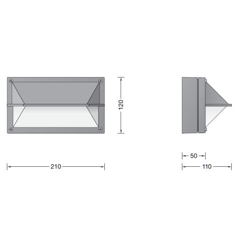 22649 LED-Wandleuchte, grafit
