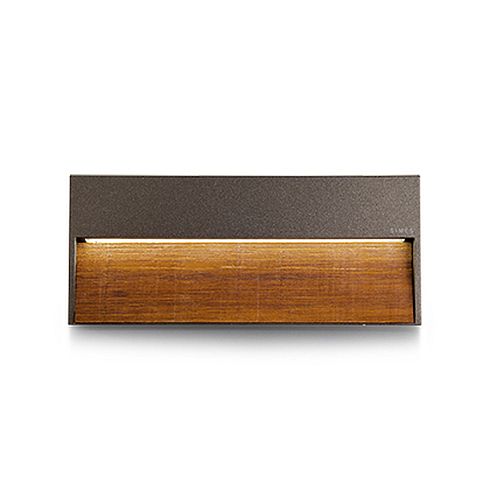 SKILL WOOD RECTANGULAR bronze LED-Wandanbauleuchte