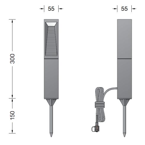 85089K3 - BEGA UniLink® Play 48V Ortsveränderliche Garten- und Wegeleuchte, grafit