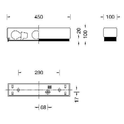 33866K3 RECHTECK Wand-/ Deckenleuchte - Lichtbaustein®