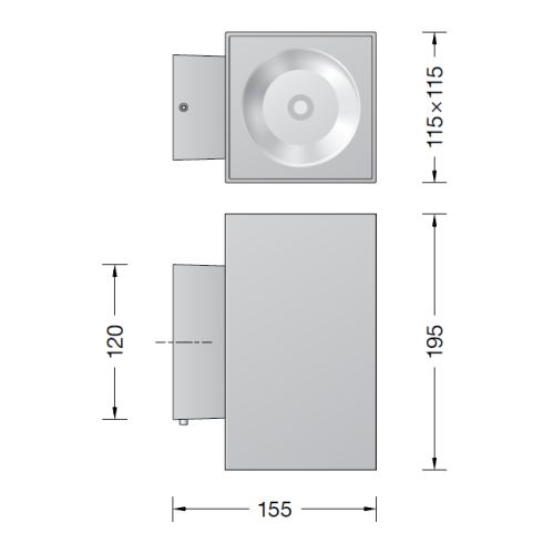 24737K3 LED-Wandleuchte, grafit