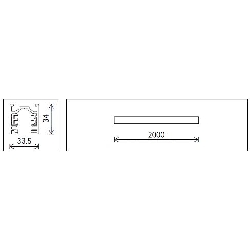 78302.000 STROMSCHIENE 2m silber für ERCO-Stromschienen-Systeme