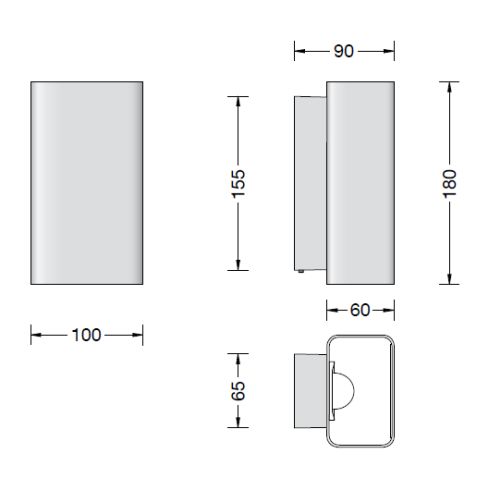 50349.2K3 - STUDIO LINE LED-Wandleuchte, aluminium