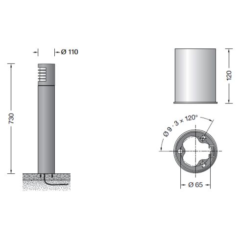 84423AK4 Garten- und Wegeleuchte, silber