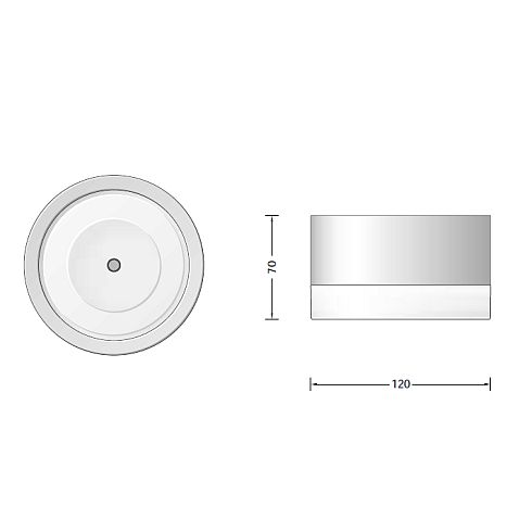 50565.2K3 LED-Deckenleuchte, edelstahl