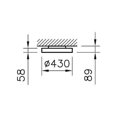 MILANO SLIM 430 4000K LED-Decken-/ Wandleuchte