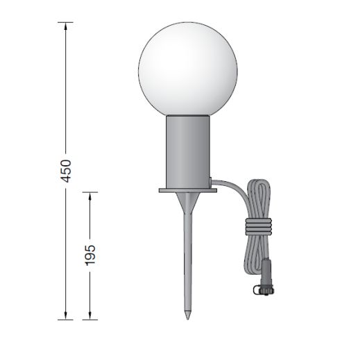 84918K3 - BEGA UniLink Ortsveränderliche Gartenleuchte, grafit