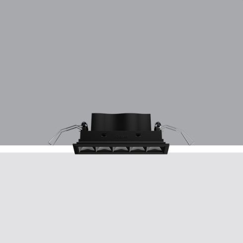 Laser Blade Frame High Contrast - 5 LED-Deckeneinbauleuchte, schwarz