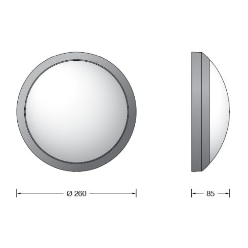 24175A Decken-/ Wandleuchte, silber