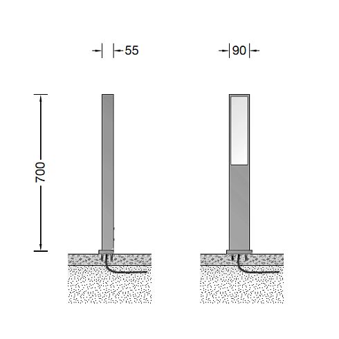 77247K3 LED-Garten- und Wegeleuchte, grafit