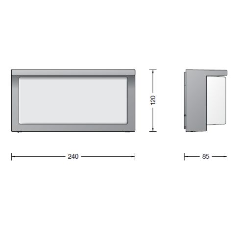 24339AK3 Wandleuchte, silber
