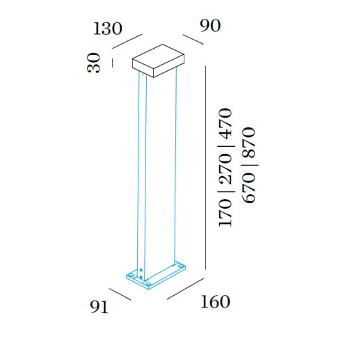 PALOS CARRÉ 2.0 LED-Pollerleuchte, anthrazitgrau