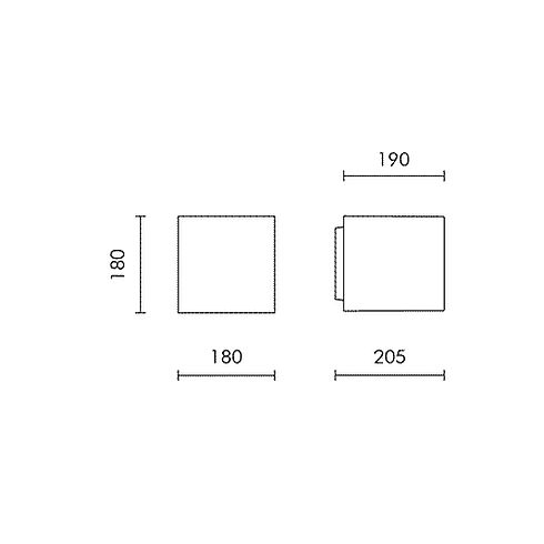 LIFT grau LED-Wandanbauleuchte