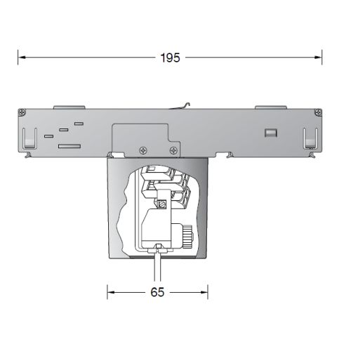 13224 Stromschienenadapter samtweiß für BEGA Systempendelleuchten