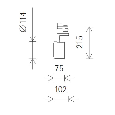 71653.000 PARSCAN schwarz LED-Linsenwandfluter für ERCO-3-Ph.-System