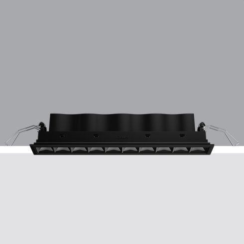 Laser Blade Frame High Contrast - 10 LED-Deckeneinbauleuchte, schwarz