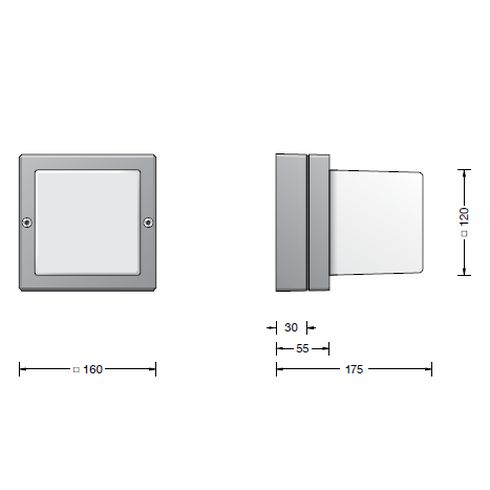 22439A LED-Wand-/ Decken-/ Pfeilerleuchte, silber