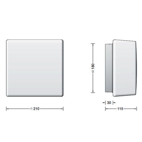 12147K3 QUADRAT LED-Decken-/ Wandleuchte