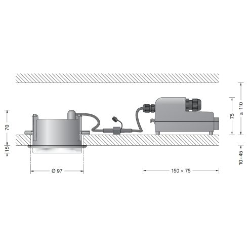 24676K4 Deckeneinbauleuchte · Tiefstrahler