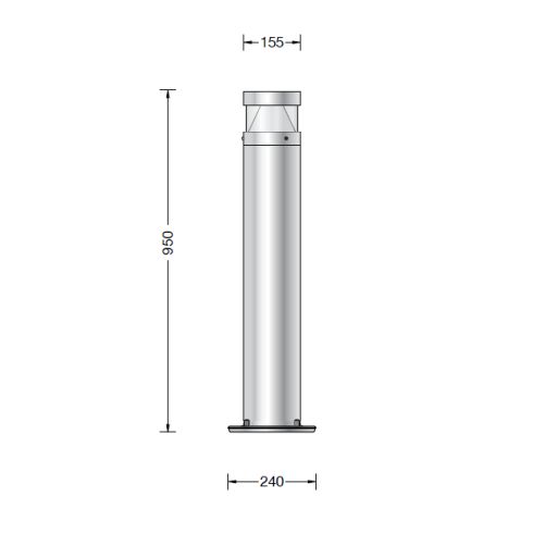 88060K3 LED-Pollerleuchte Edelstahl