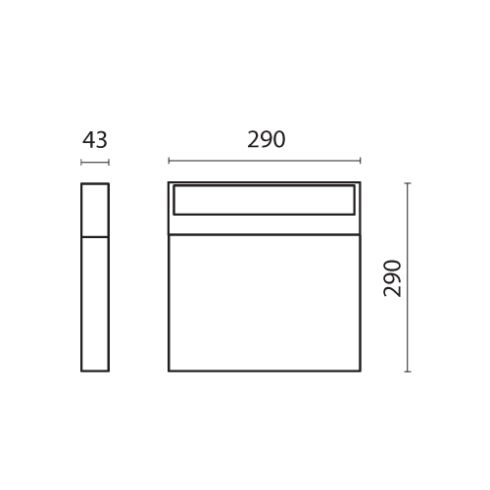 COOL 290 grau LED-Pollerleuchte